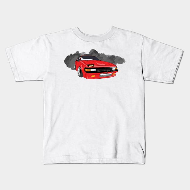 Shakotan Toyota Supra Kids T-Shirt by thesupragoddess